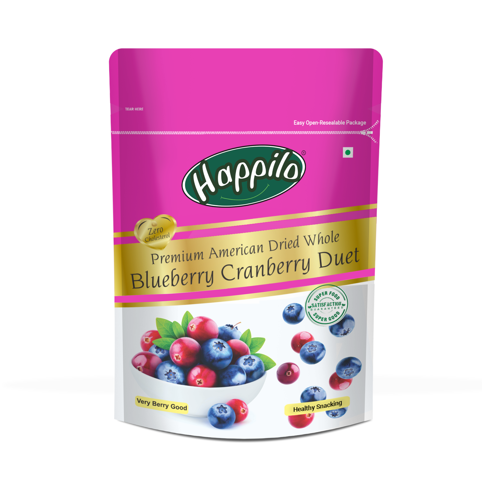 Happilo Premium Dried Blueberry Cranberry Duet