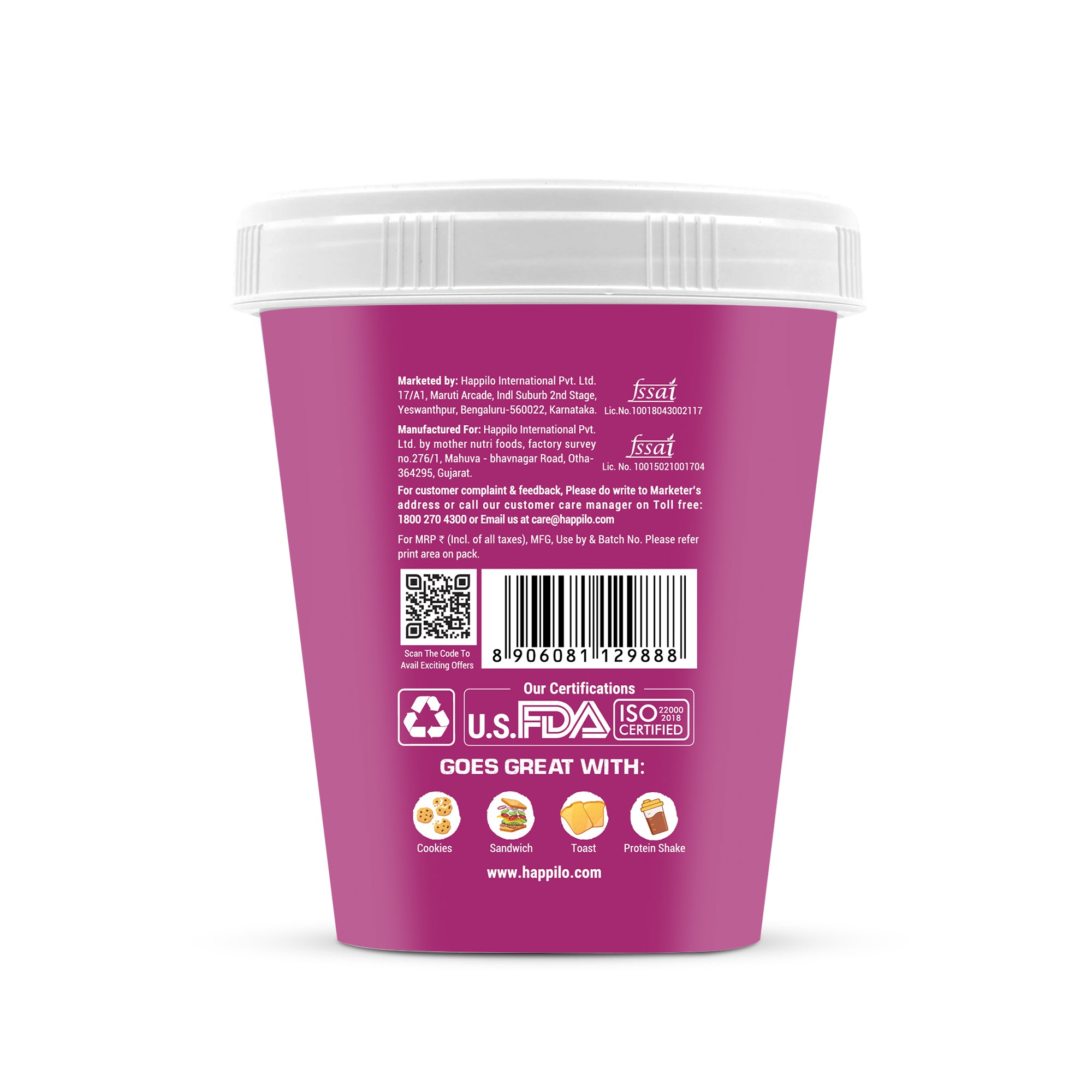Happilo Peanut Butter Classic Creamy 200g