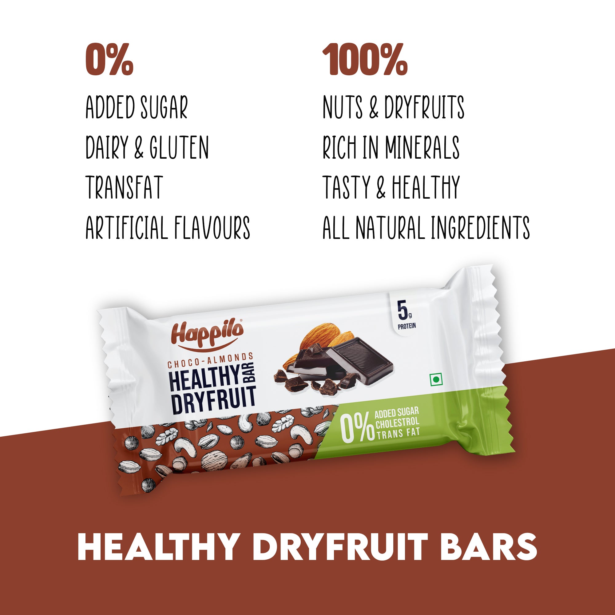 Choco Almonds Dry Fruit Bar Celebration Pack (6x35g)