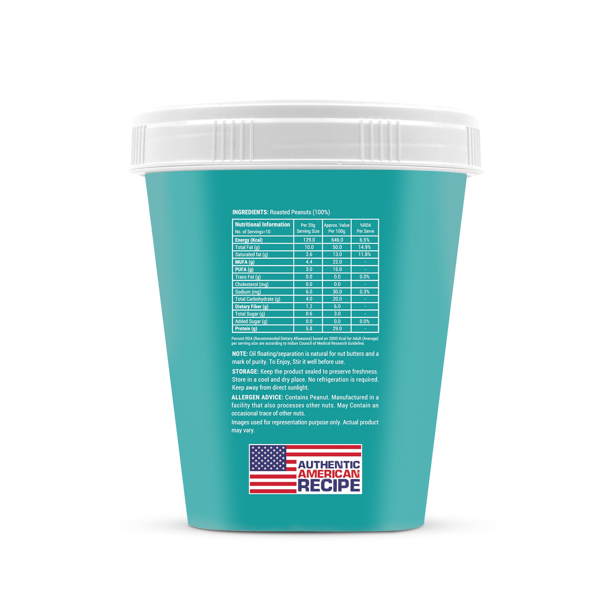 Happilo Peanut Butter All Natural Unsweetened Creamy 200g