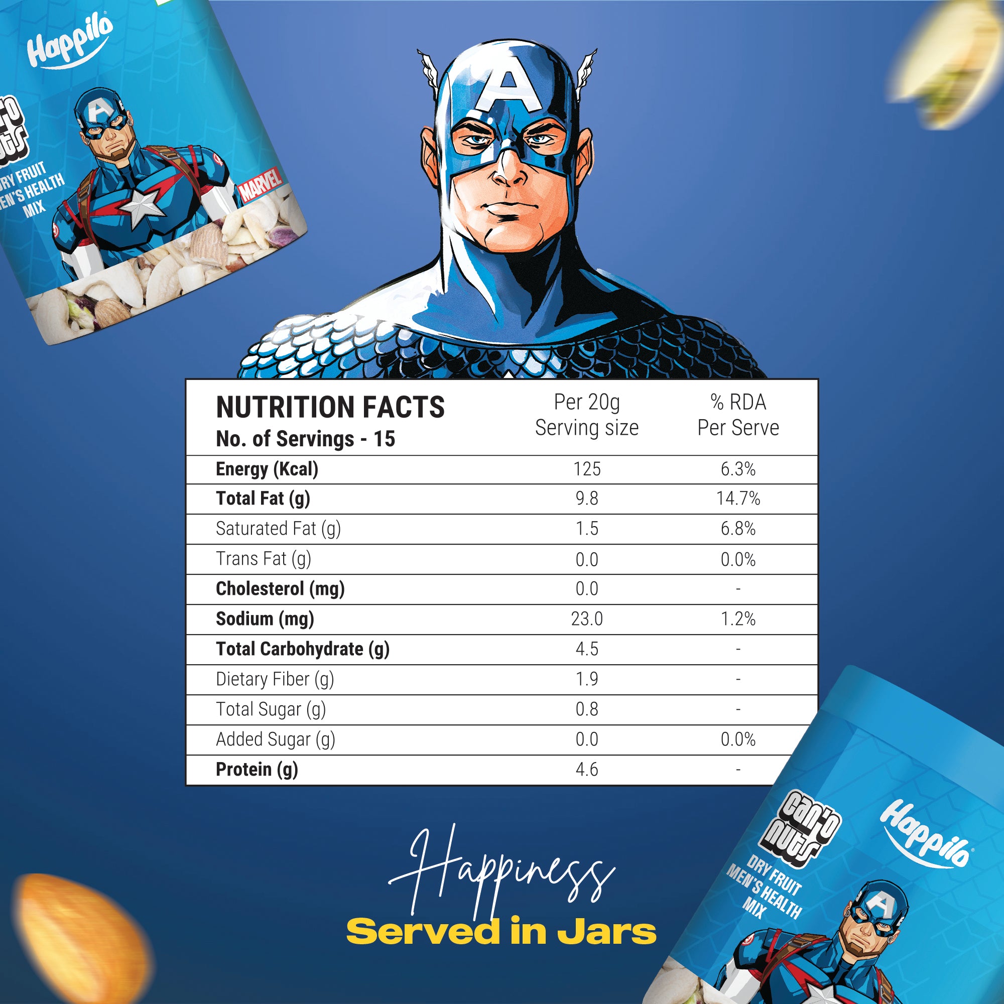 Captain America Edition Men's Health Dry Fruit Mix 300g