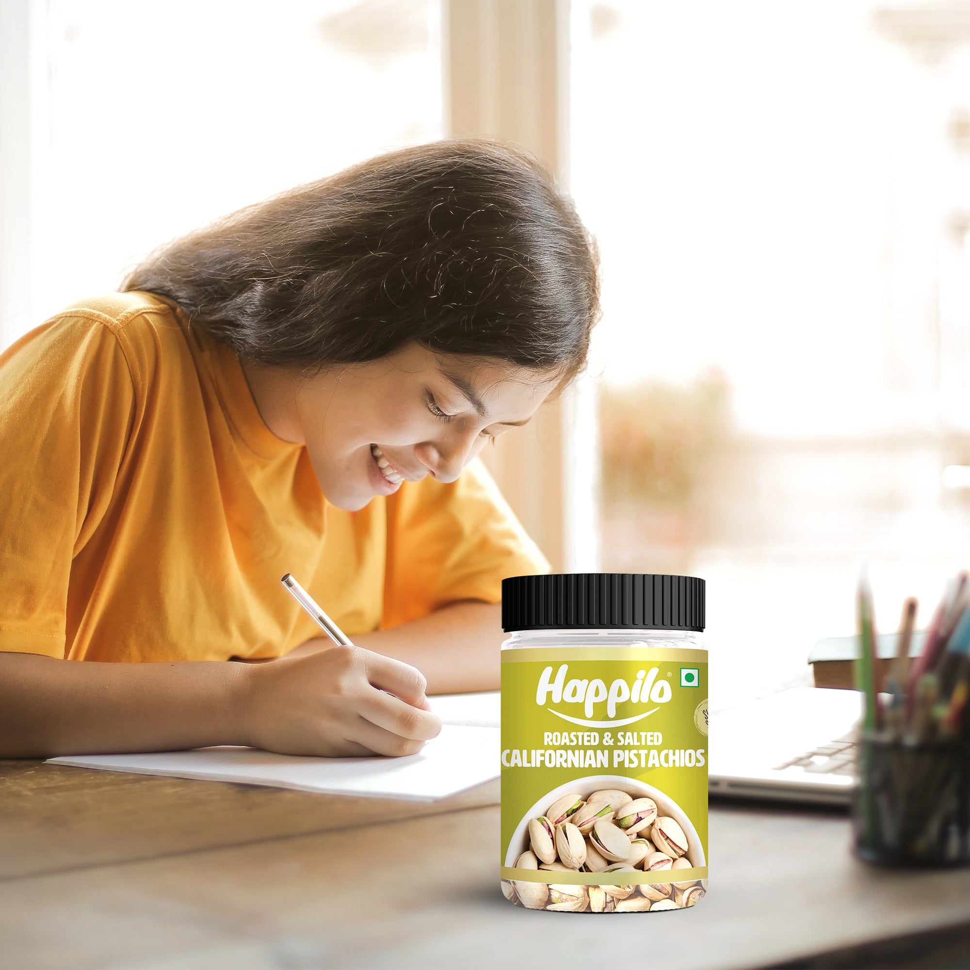 Happilo Premium Iranian Roasted & Salted Pistachios 200g Jar