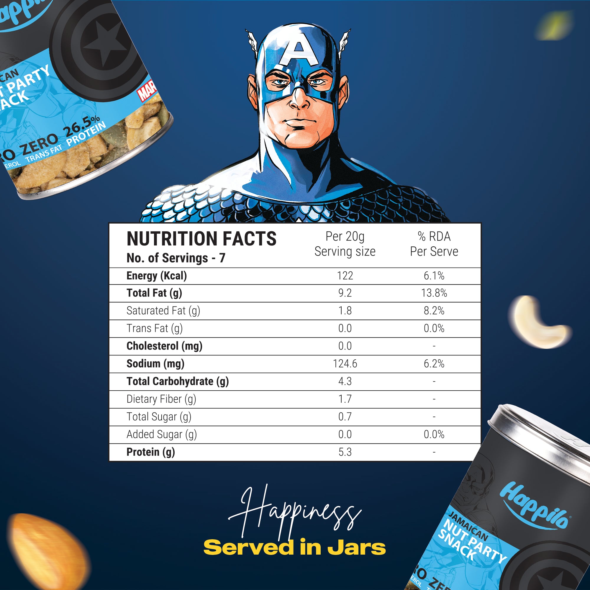 Captain America Edition Jamaican Nut Party Snack 150g