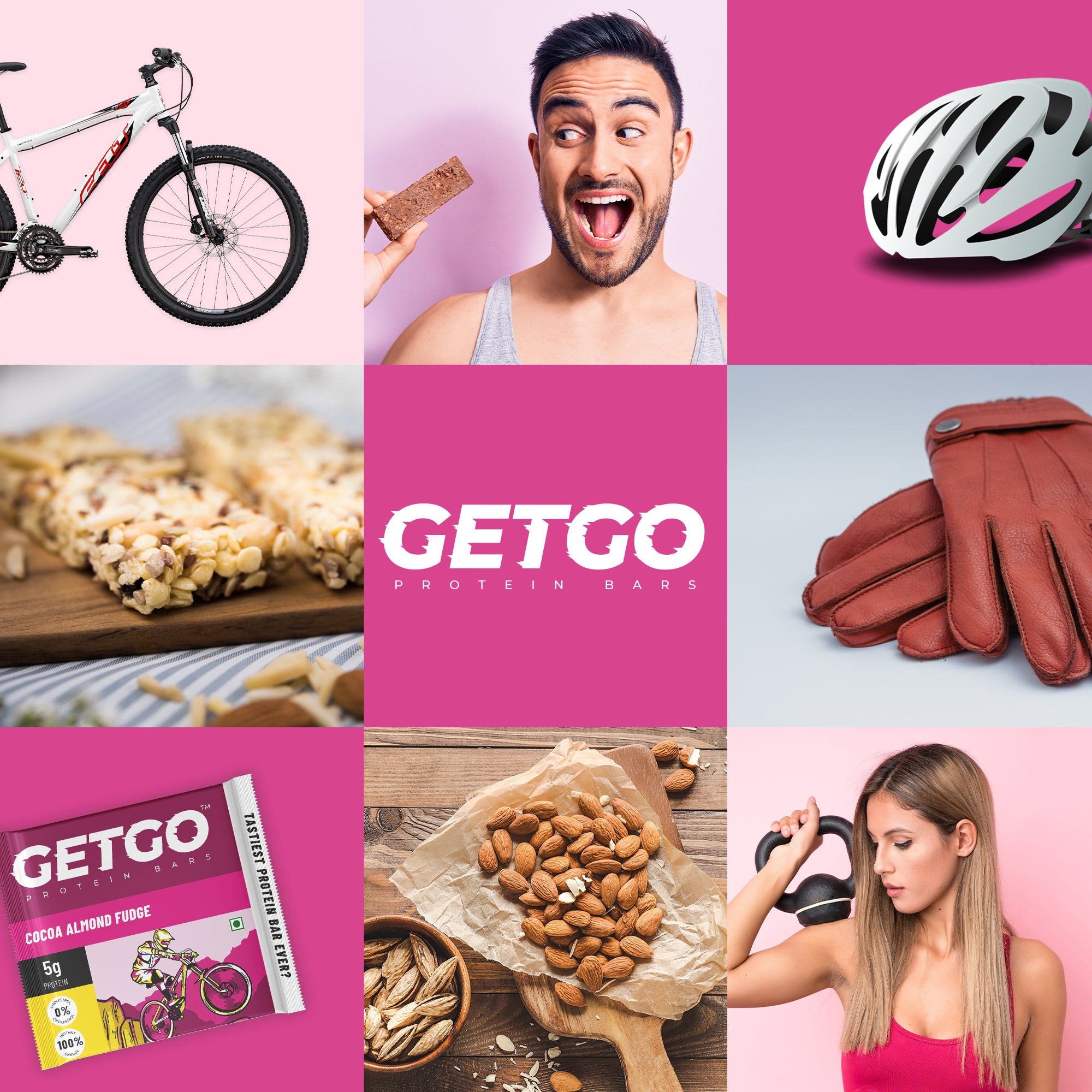 GetGo Cocoa Almond Fudge Protein Bar 22g
