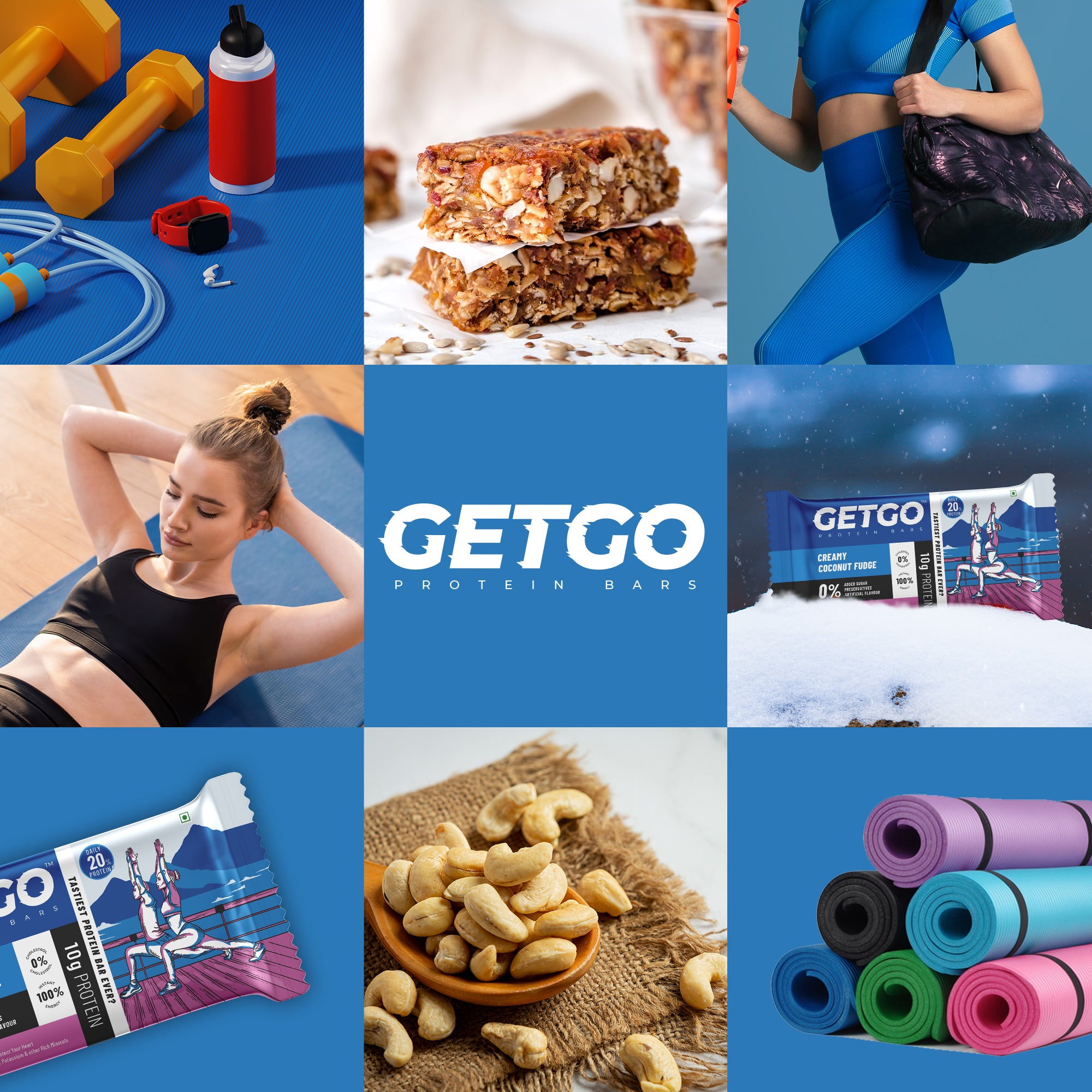 GetGo Indian Creamy Coconut Fudge Protein Bar 43g