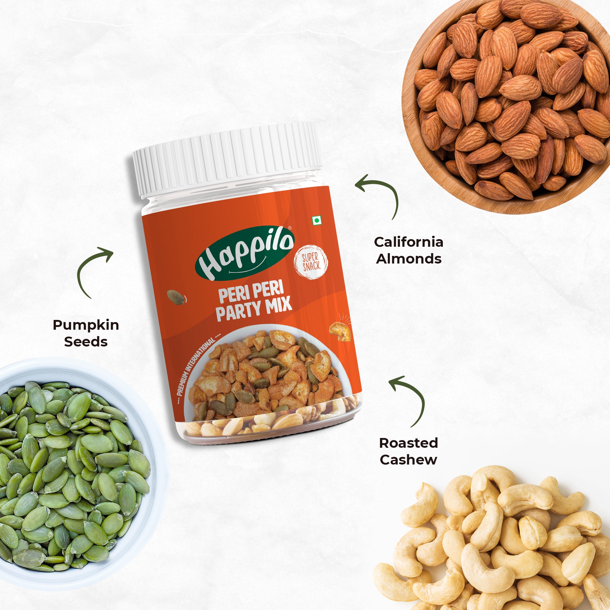 Happilo Premium International Peri Peri Party Mix 200g