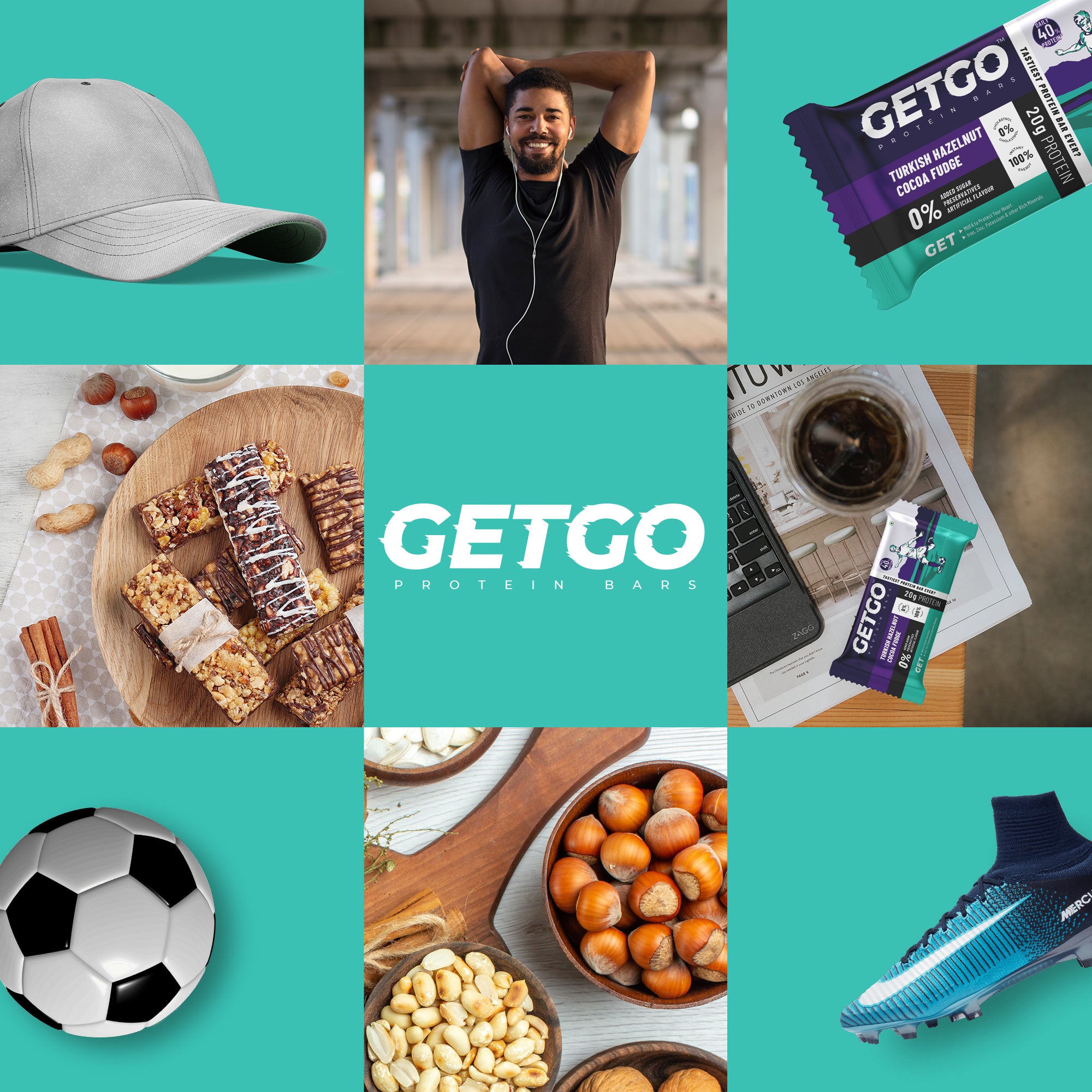 GetGo Turkish Hazelnut Cocoa Fudge Protein Bar 85g