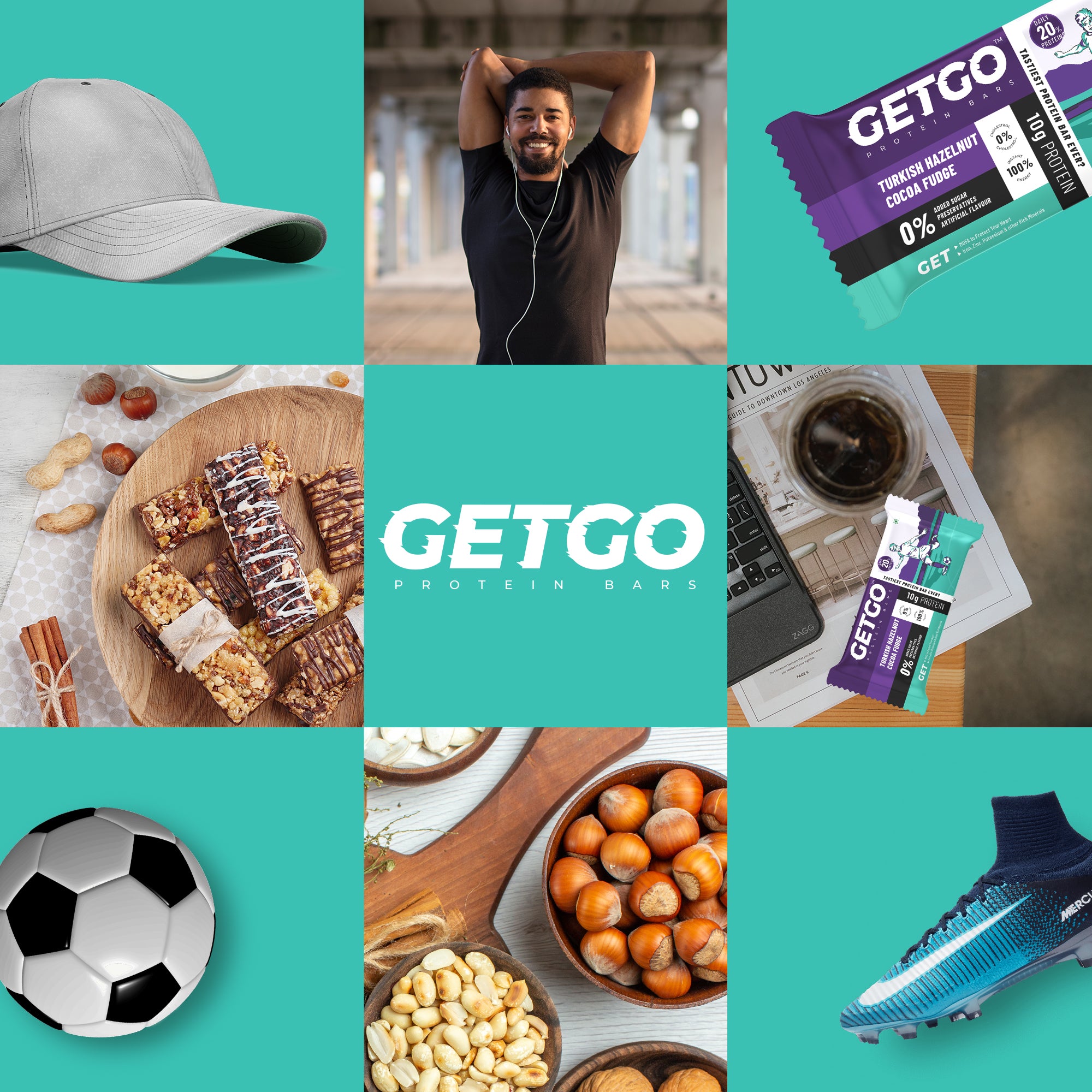 GetGo Turkish Hazelnut Cocoa Fudge Protein Bar 43g