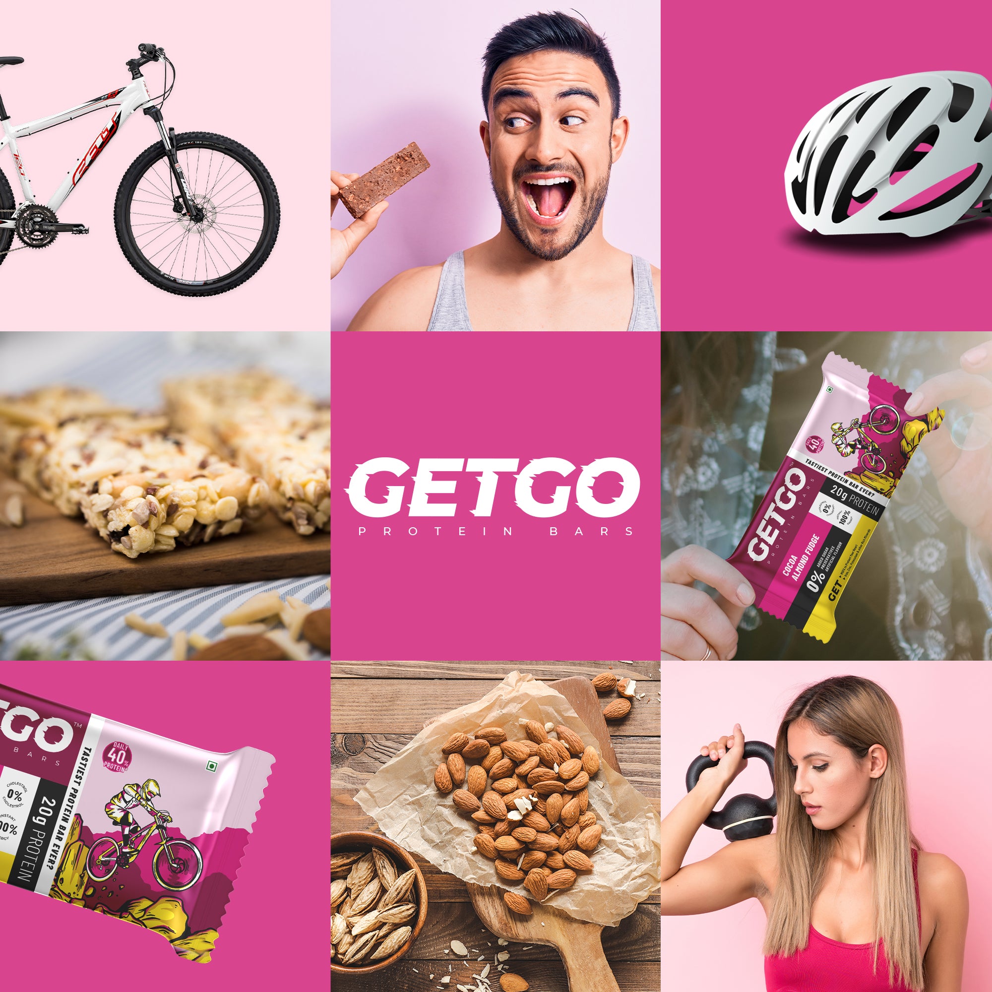 GetGo Cocoa Almond Fudge Protein Bar 85g
