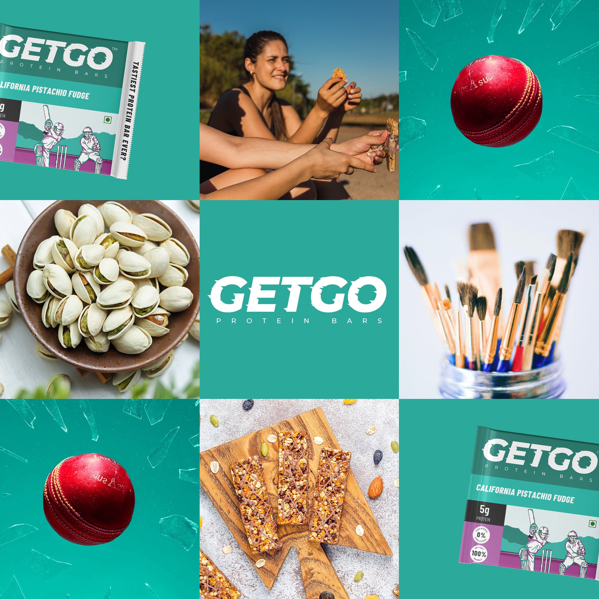 GetGo California Pistachio Fudge Protein Bar 22g