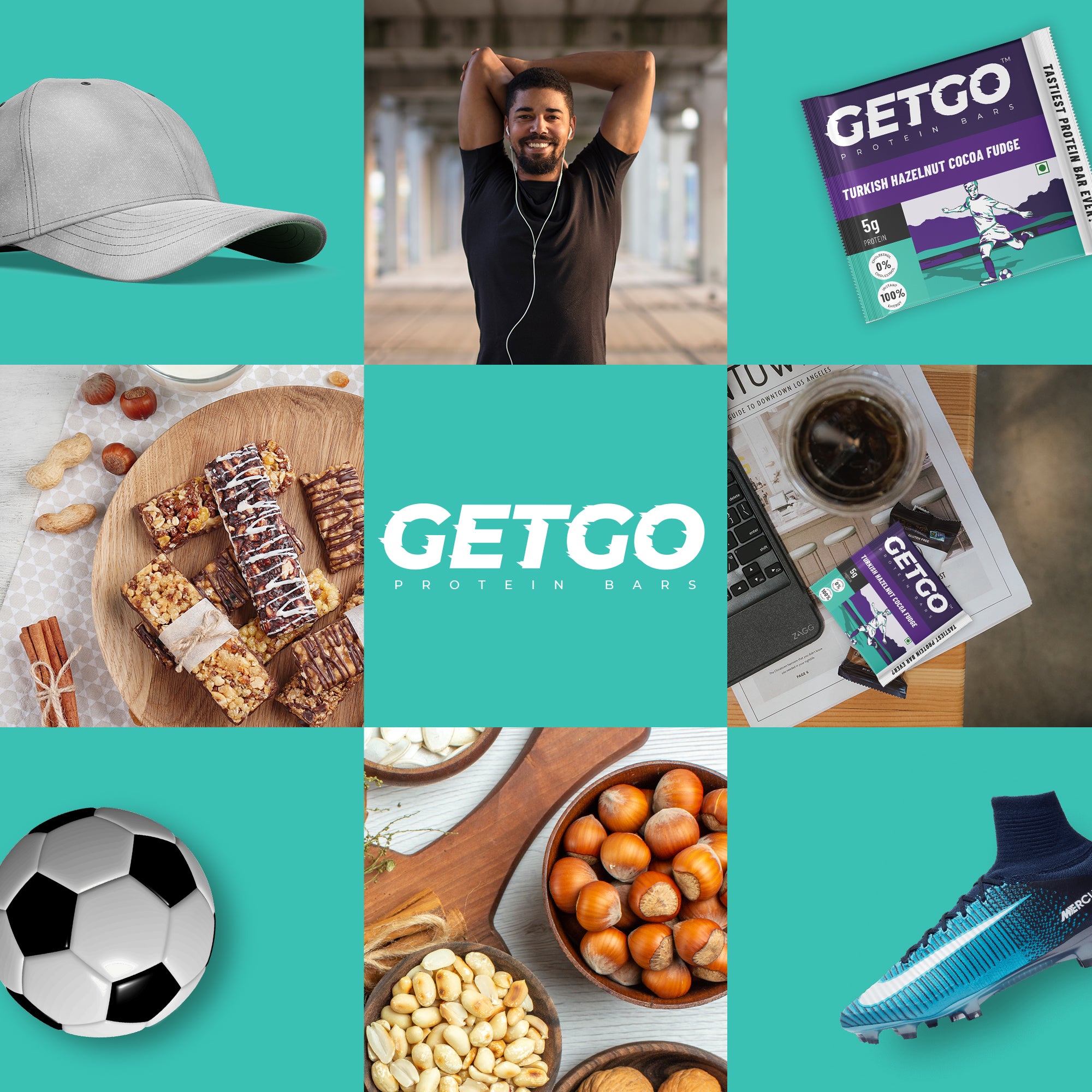 GetGo Turkish Hazelnut Cocoa Fudge Protein Bar 22g