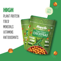 Happilo Chickpeas Power Combo Snack 110g each, Chili Garlic Chickpeas, Thai Chili Chickpeas, Himalayan Salt & Pepper Chickpeas