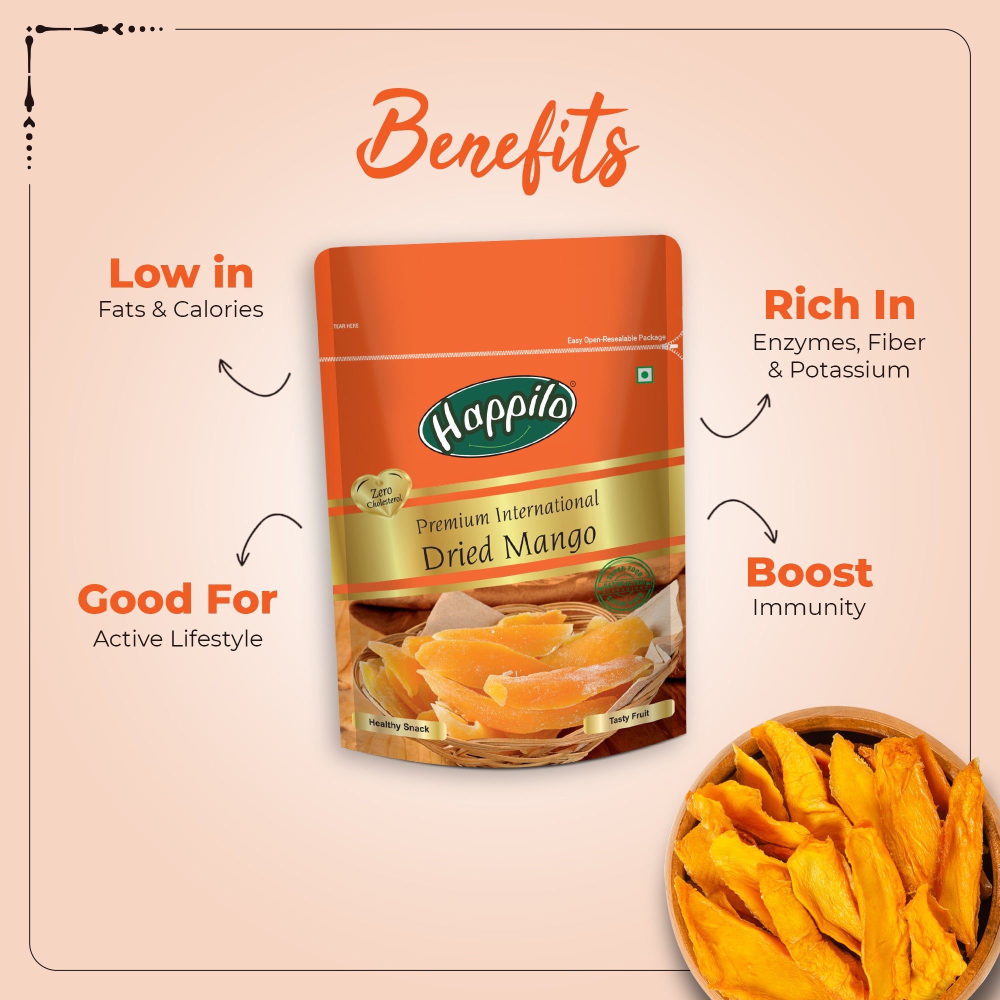 Happilo Premium International Dried Mango