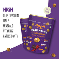 Happilo Peanuts Daily Combo Snack 150g each Perky Pudhina Peanut, Magic Masala Peanut, Peri Peri Peanut, Chili Garlic Peanut, Thai Chili Peanut, Terrific Tomato Peanut