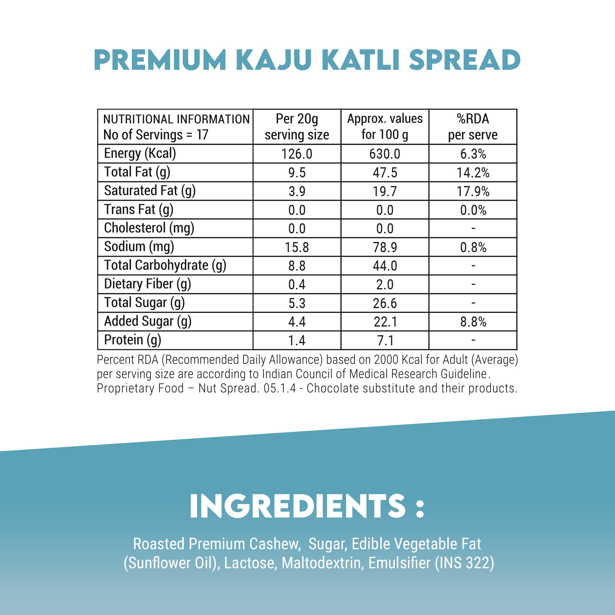 Happilo Premium Kaju Katli Spread 350g