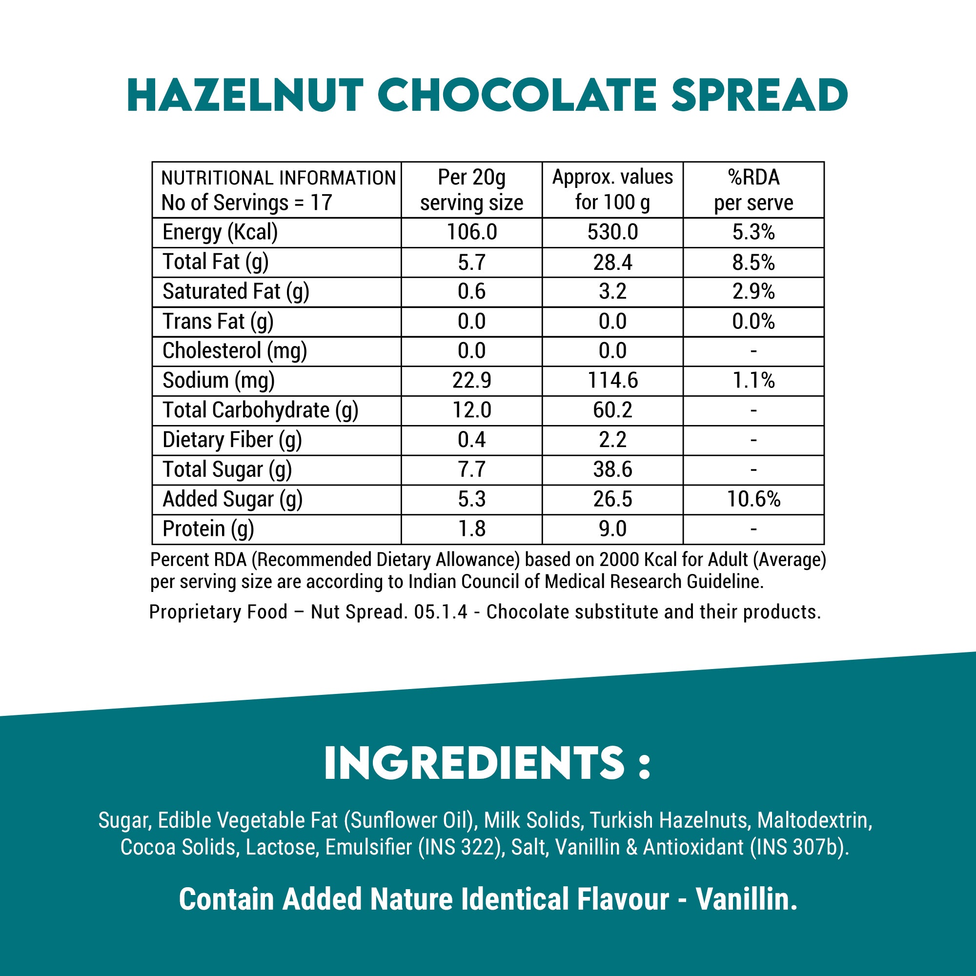 Happilo Premium Chocolate Hazelnut Spread 350g