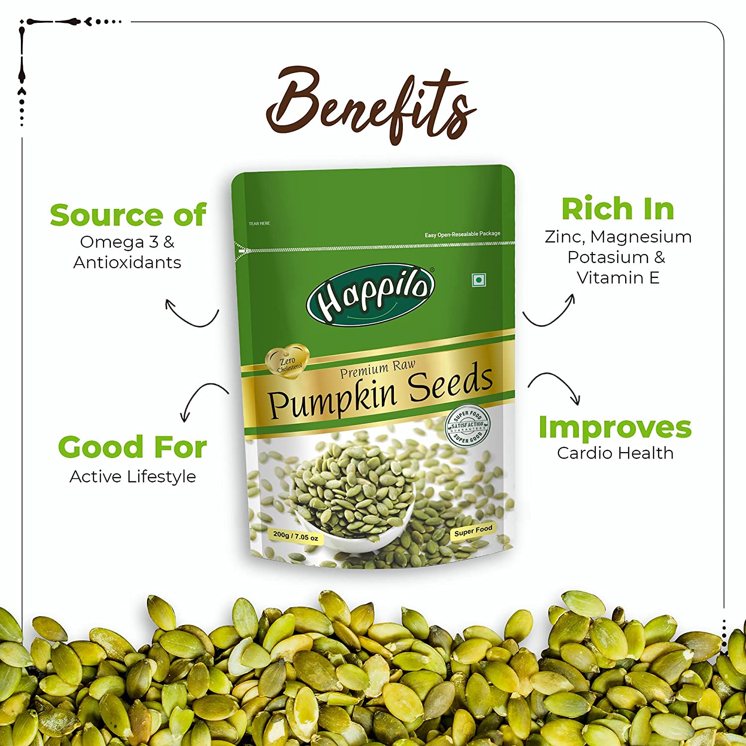 Happilo Premium Nuts & Dry Fruit Combo Dry Fruits (Salted Almonds, Salted Cashews, Salted Pumpkin, Salted Pistachios) 280g