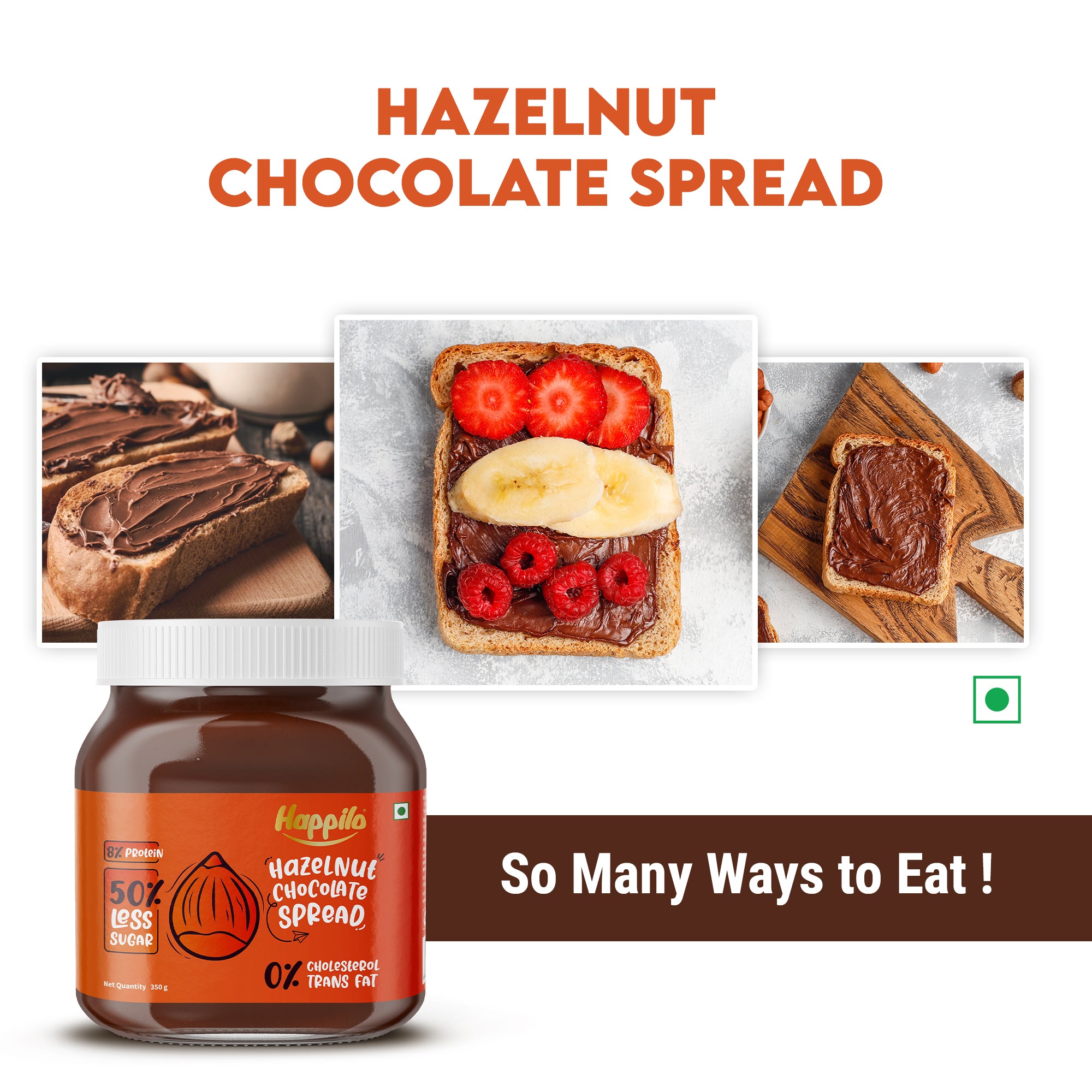 Happilo Chocolate Hazelnut Spread 350g