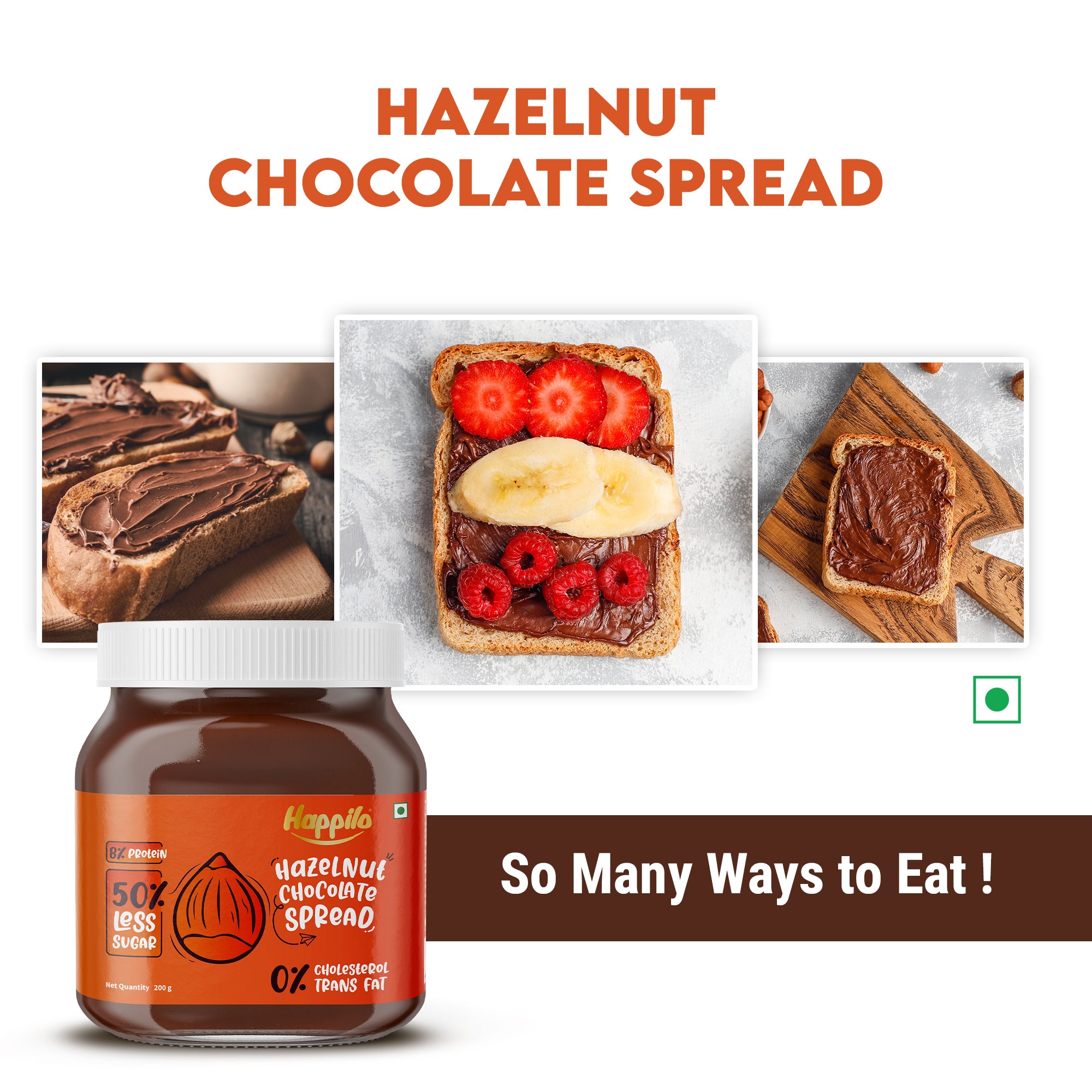 Happilo Chocolate Hazelnut Spread 200g