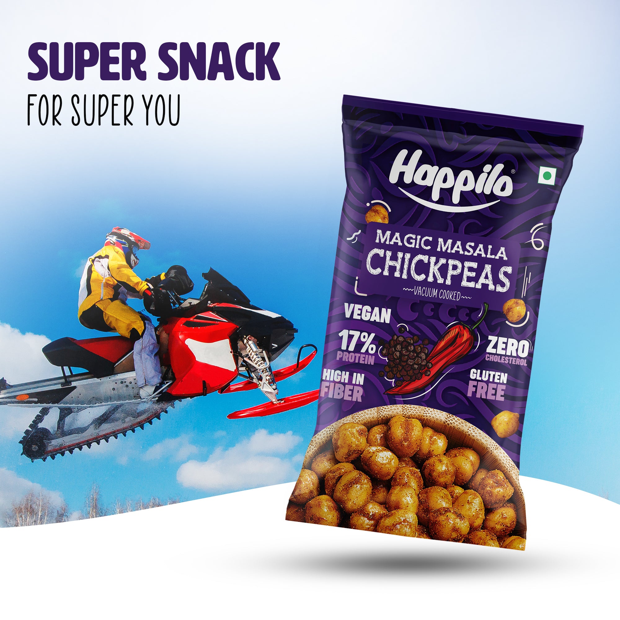 Happilo Premium Super Snack Magic Masala Chickpeas 20g, Crunchy and Delicious, Super Healthy