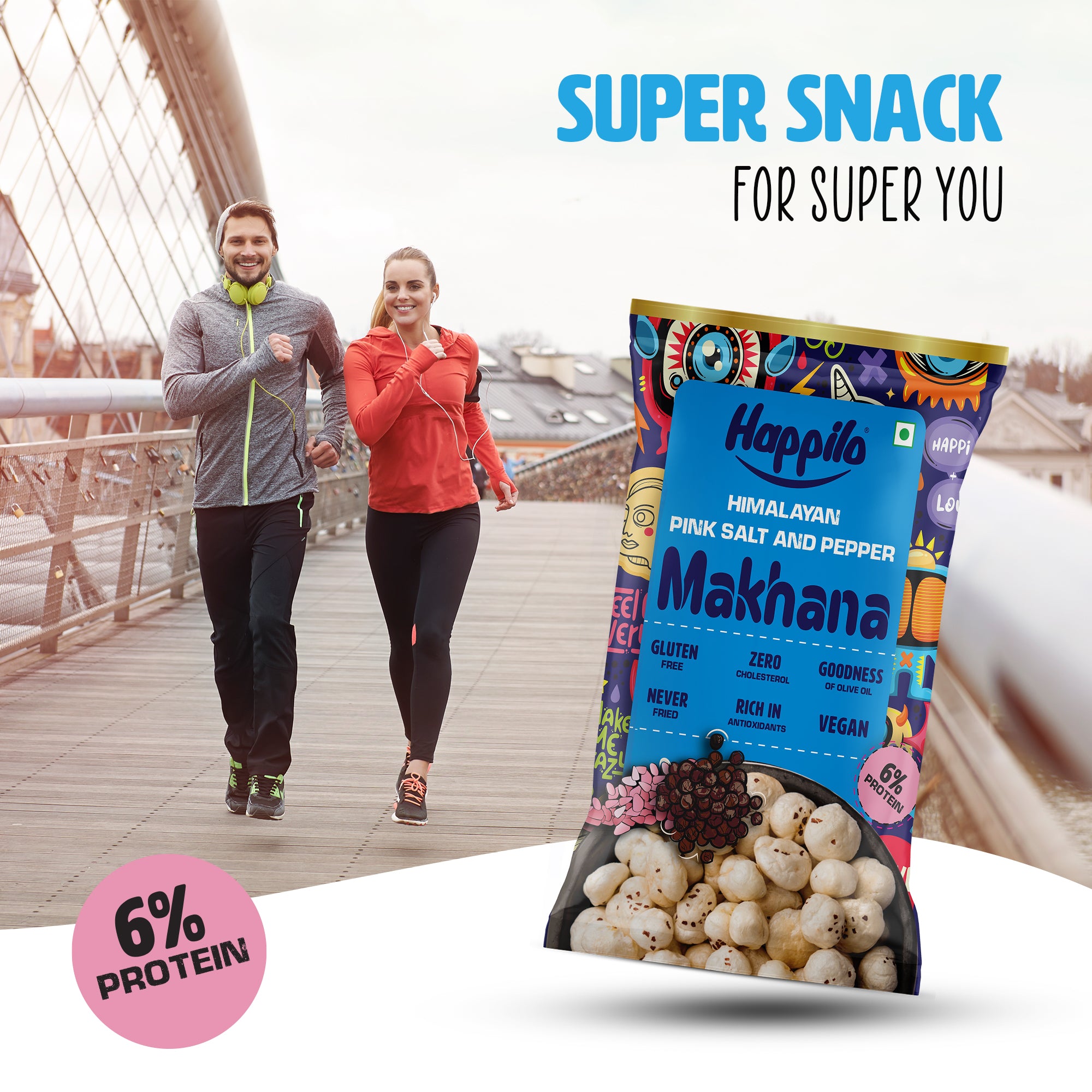 Happilo Premium Super Snack Makhana Himalayan Salt & Pepper
