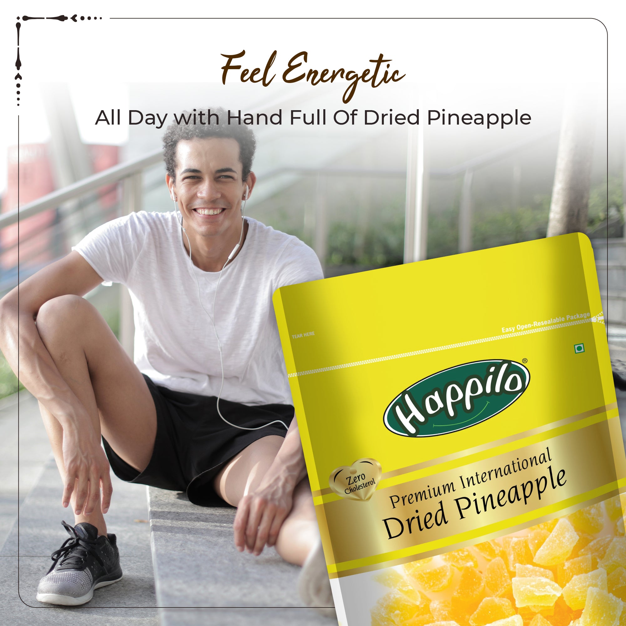 Happilo Premium International Dried Pineapple