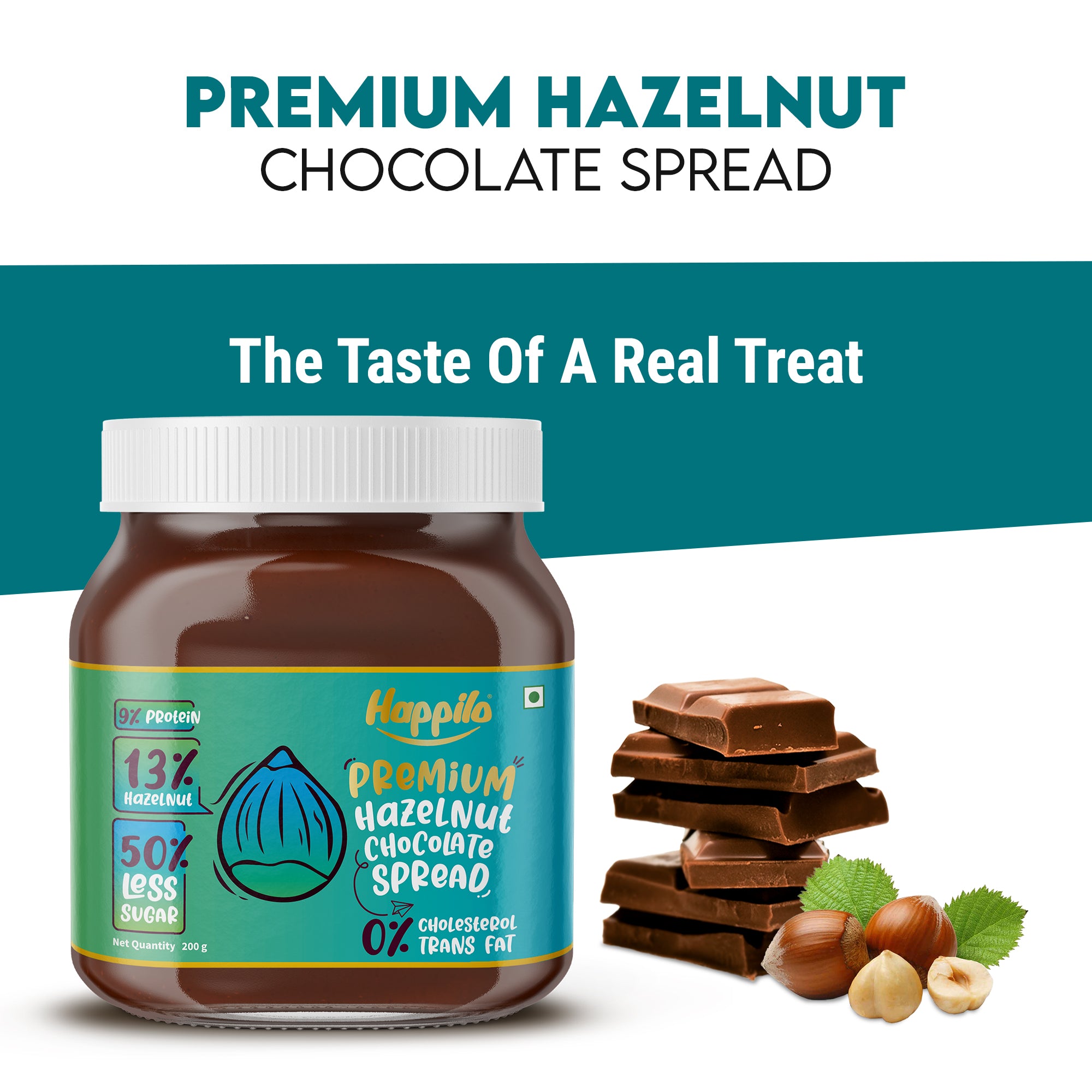 Happilo Premium Chocolate Hazelnut Spread 200g