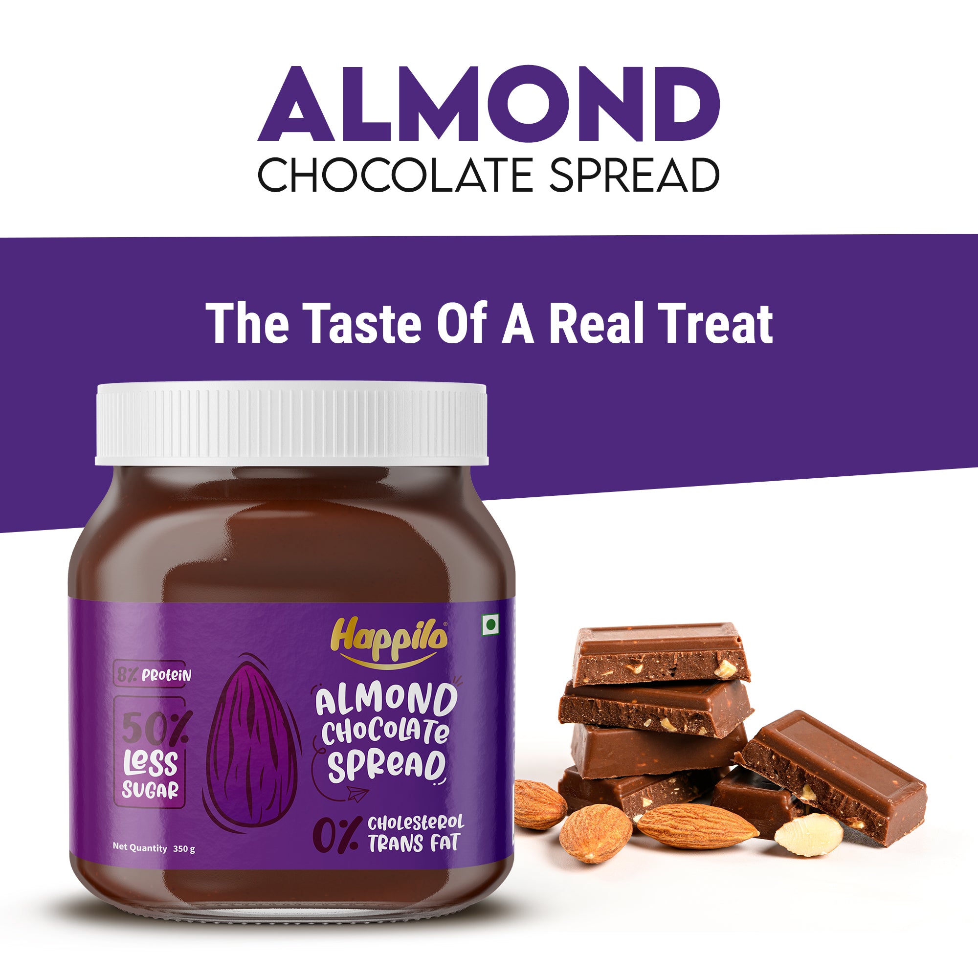 Happilo Chocolate Almond Spread 350g