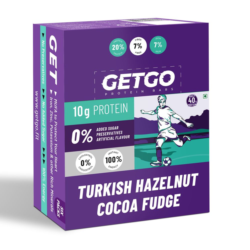 GetGo Turkish Hazelnut Cocoa Fudge Protein Bar 43g