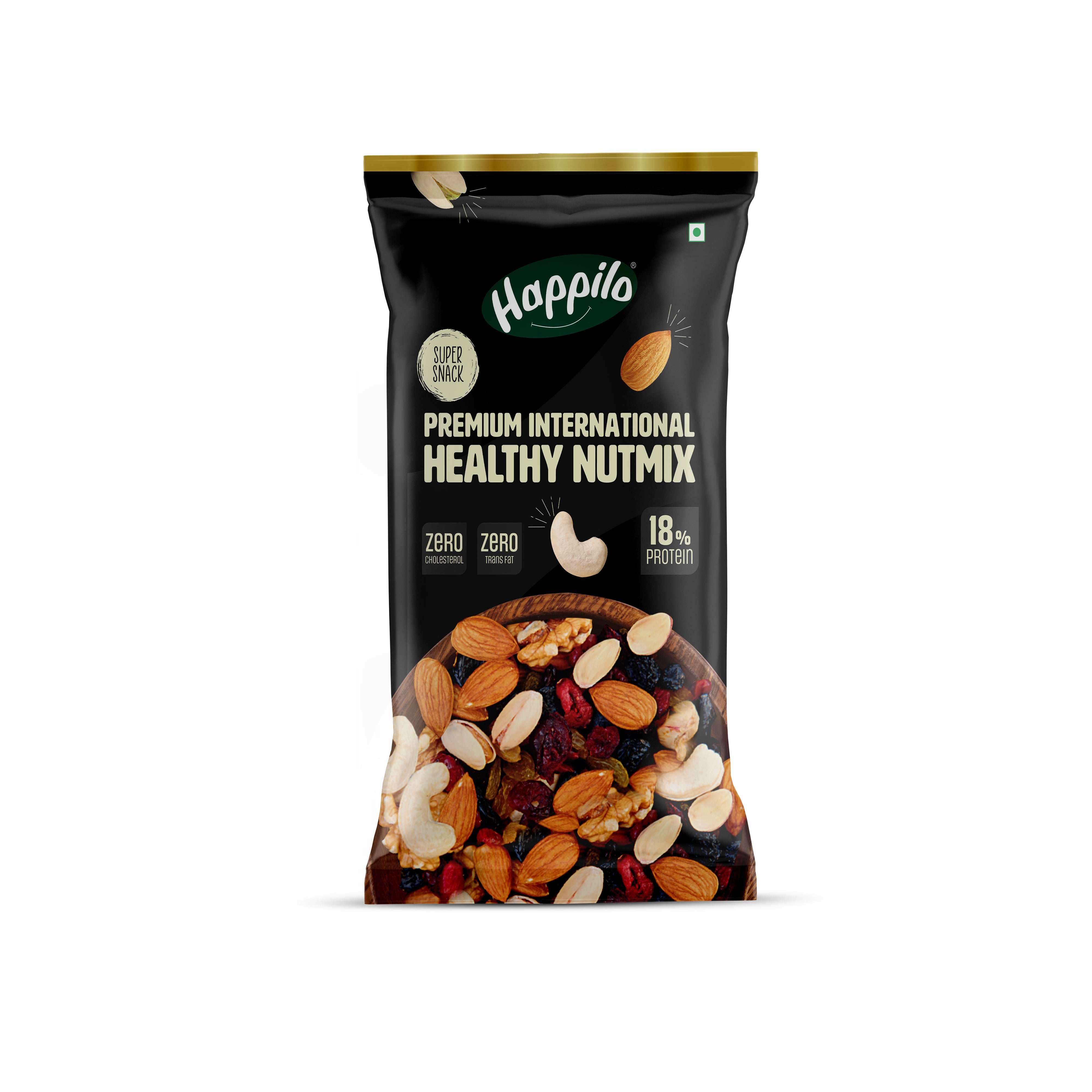 Happilo Smart Snack Healthy Nutmix 15g + 3g (20% Extra)