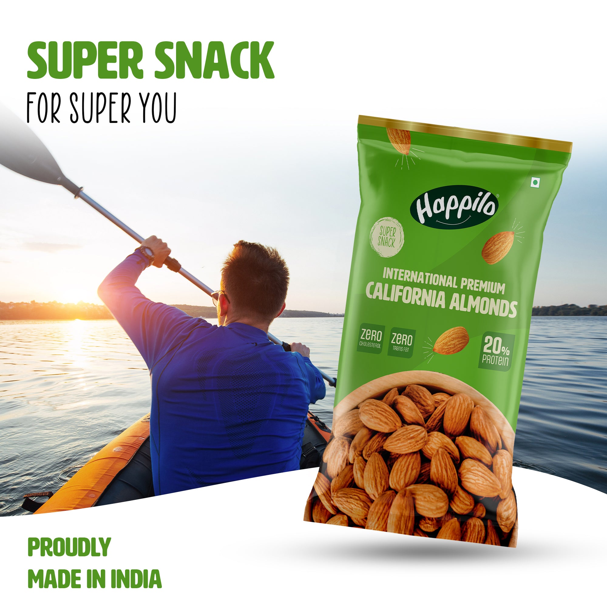 Happilo Smart Snack Natural Californian Almonds 15g