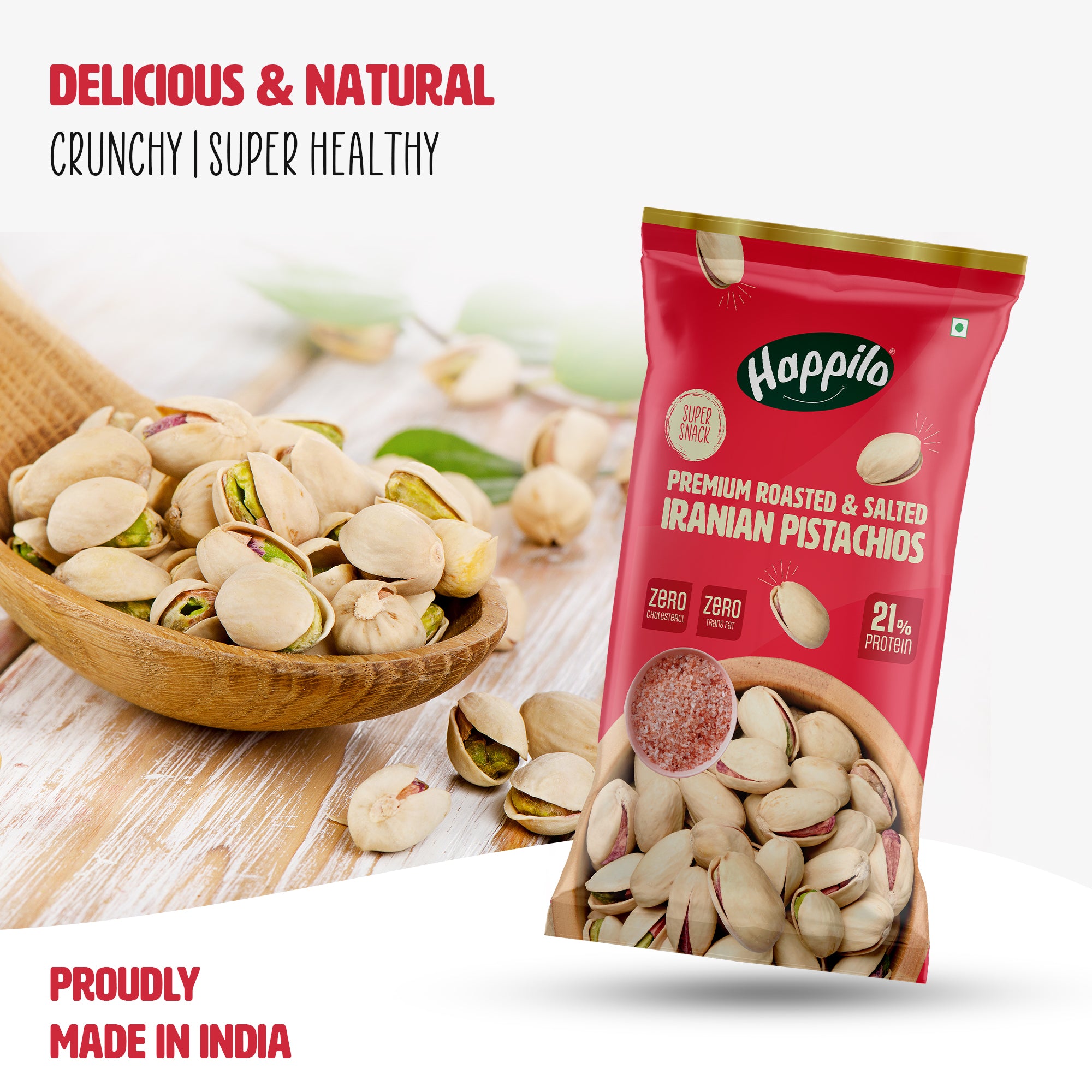 Happilo Smart Snack Roasted & Salted Pistachios 15g