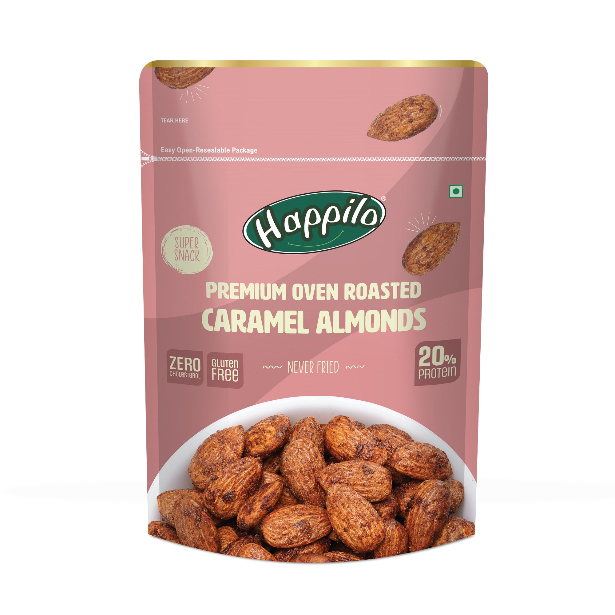 Happilo Premium Oven Roasted Californian Caramel Almonds