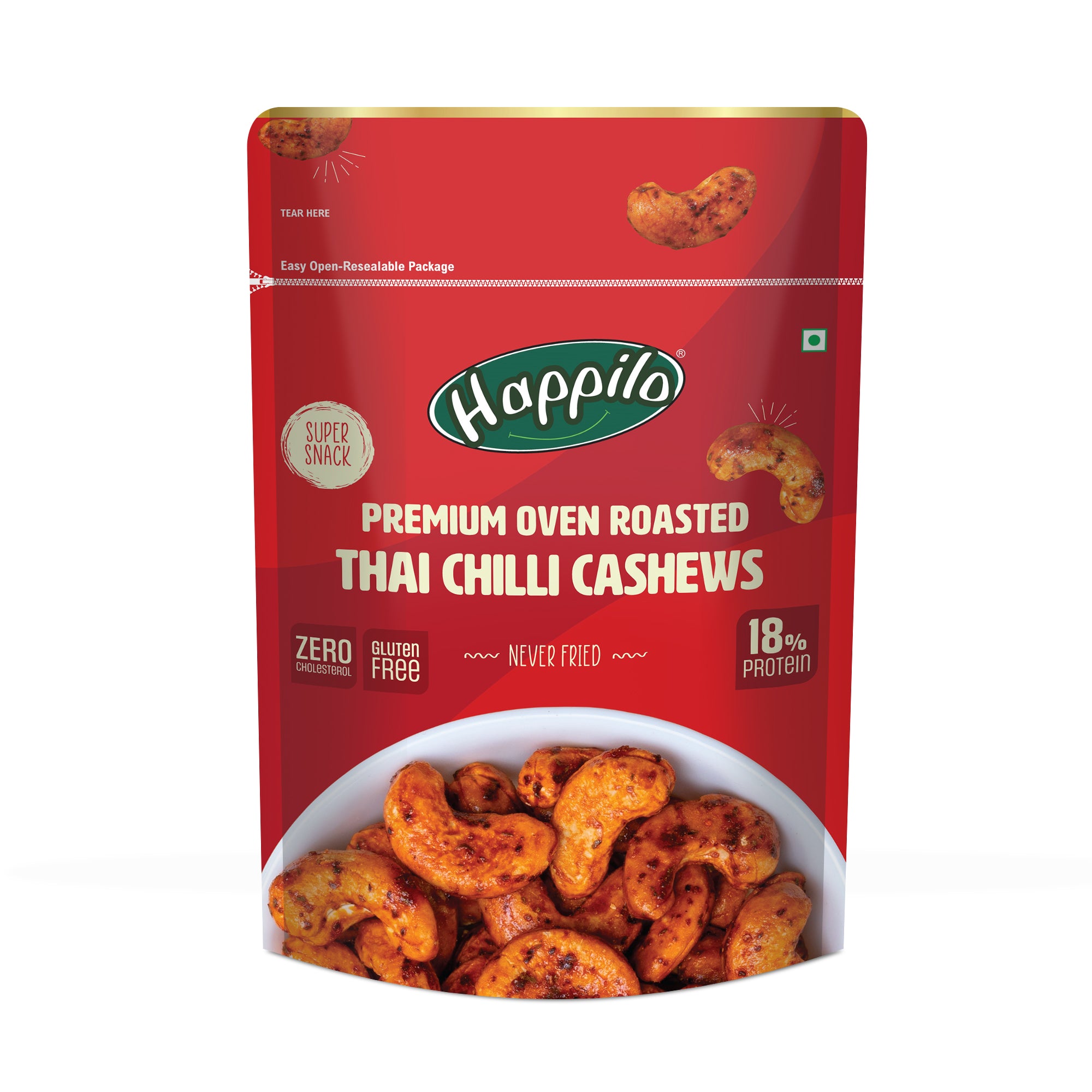 Happilo Premium Oven Roasted Cashews - Thai Chilli