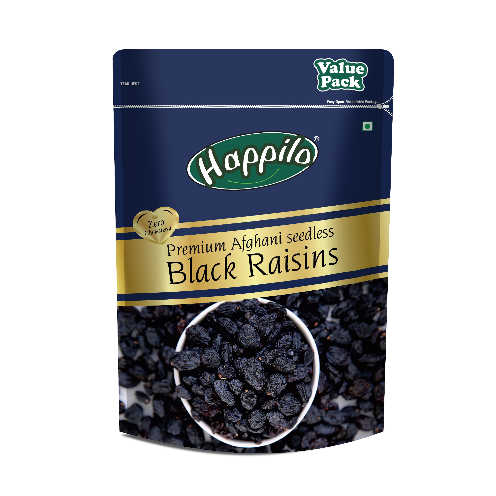Happilo Premium Seedless Afghani Black Raisins