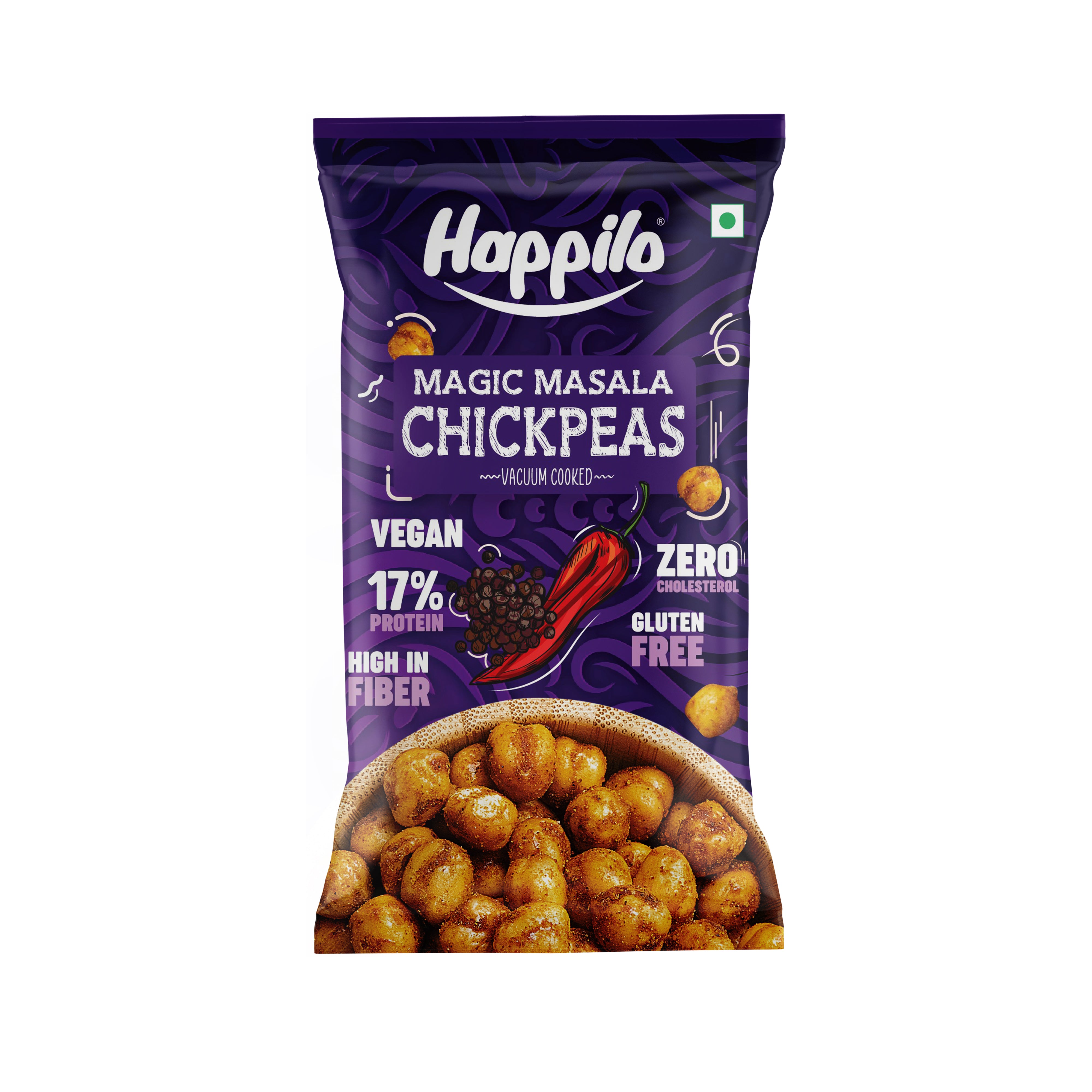 Happilo Premium Super Snack Magic Masala Chickpeas 20g, Crunchy and Delicious, Super Healthy