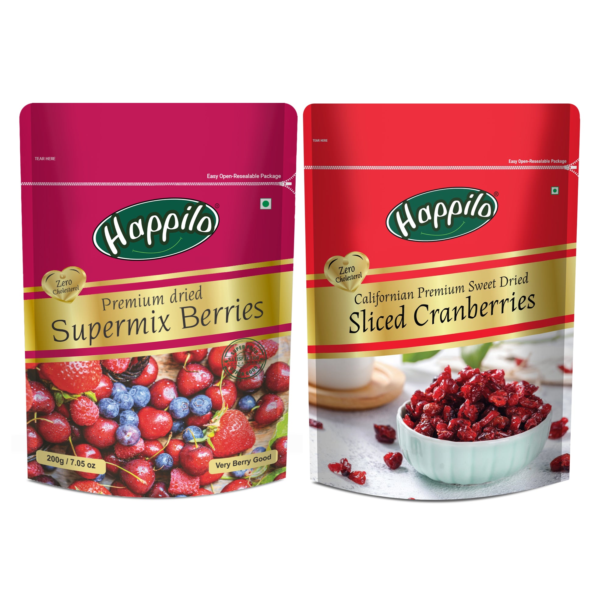 Berries & Mix Combo 300g (Supermix Berries & Sliced Cranberries 150g Each)