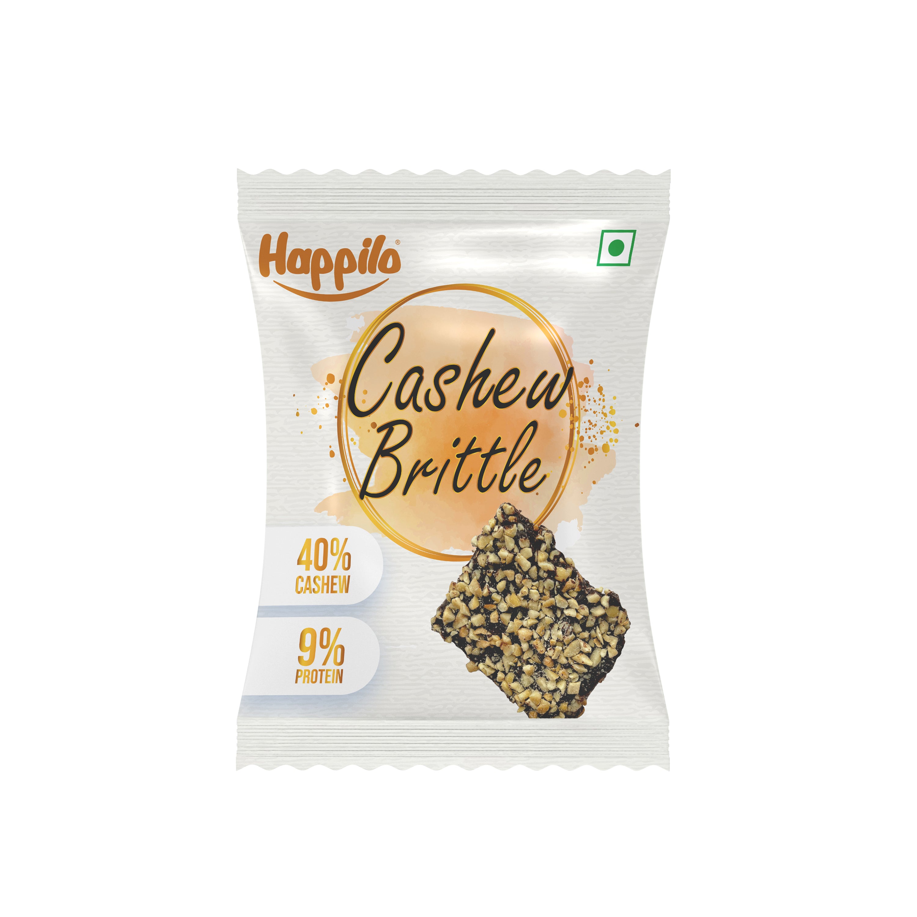 Happilo Premium Assorted Dry Fruit Brittle Celebrations Pack 255g (17gX15) (Almonds, Cashews & Pistachios 5Pcs Each)