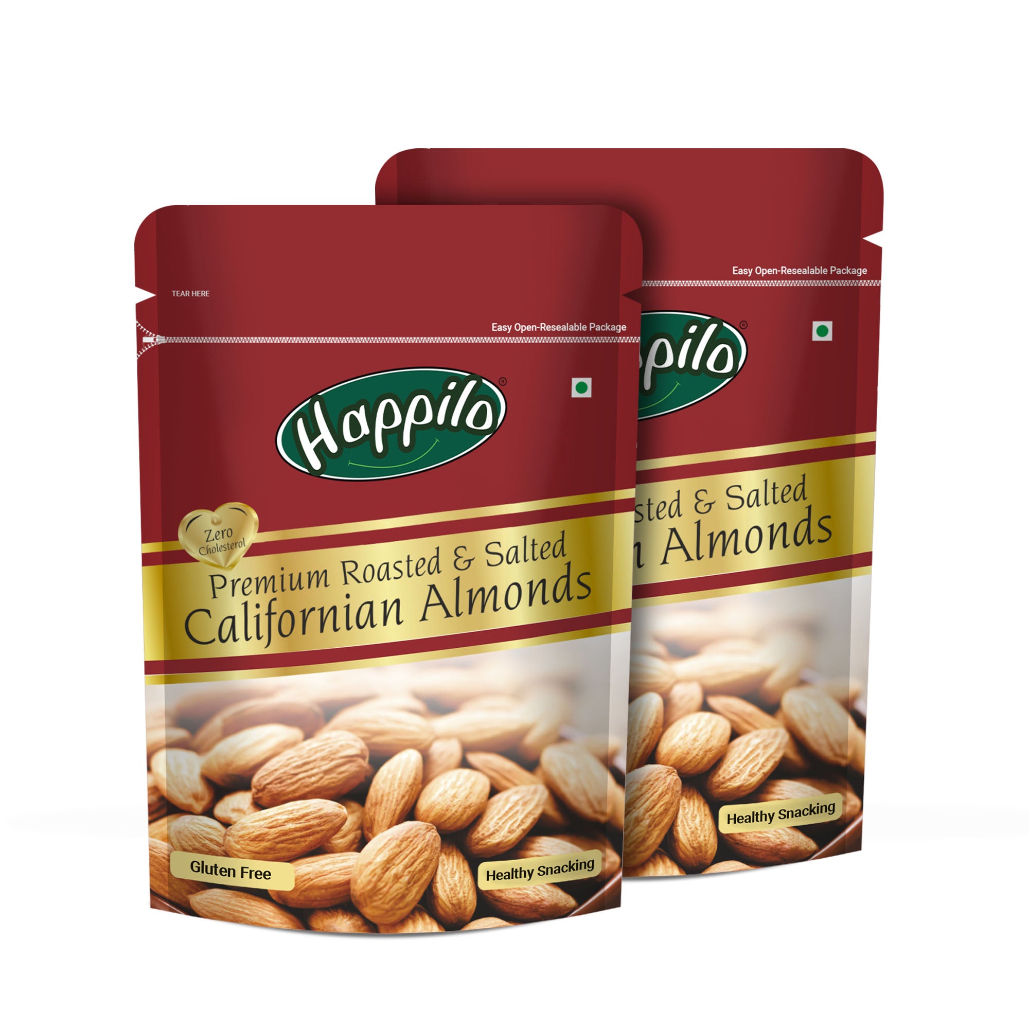 Happilo Roasted & Lightly Salted Premium Californian Almonds