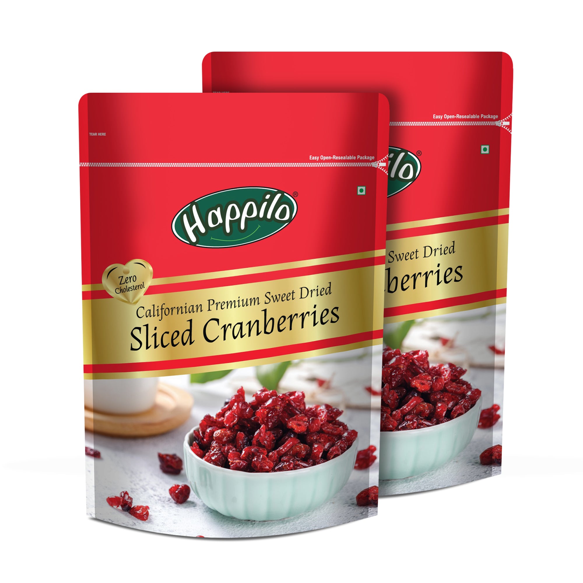 Happilo Premium Californian Sliced Dried Cranberries