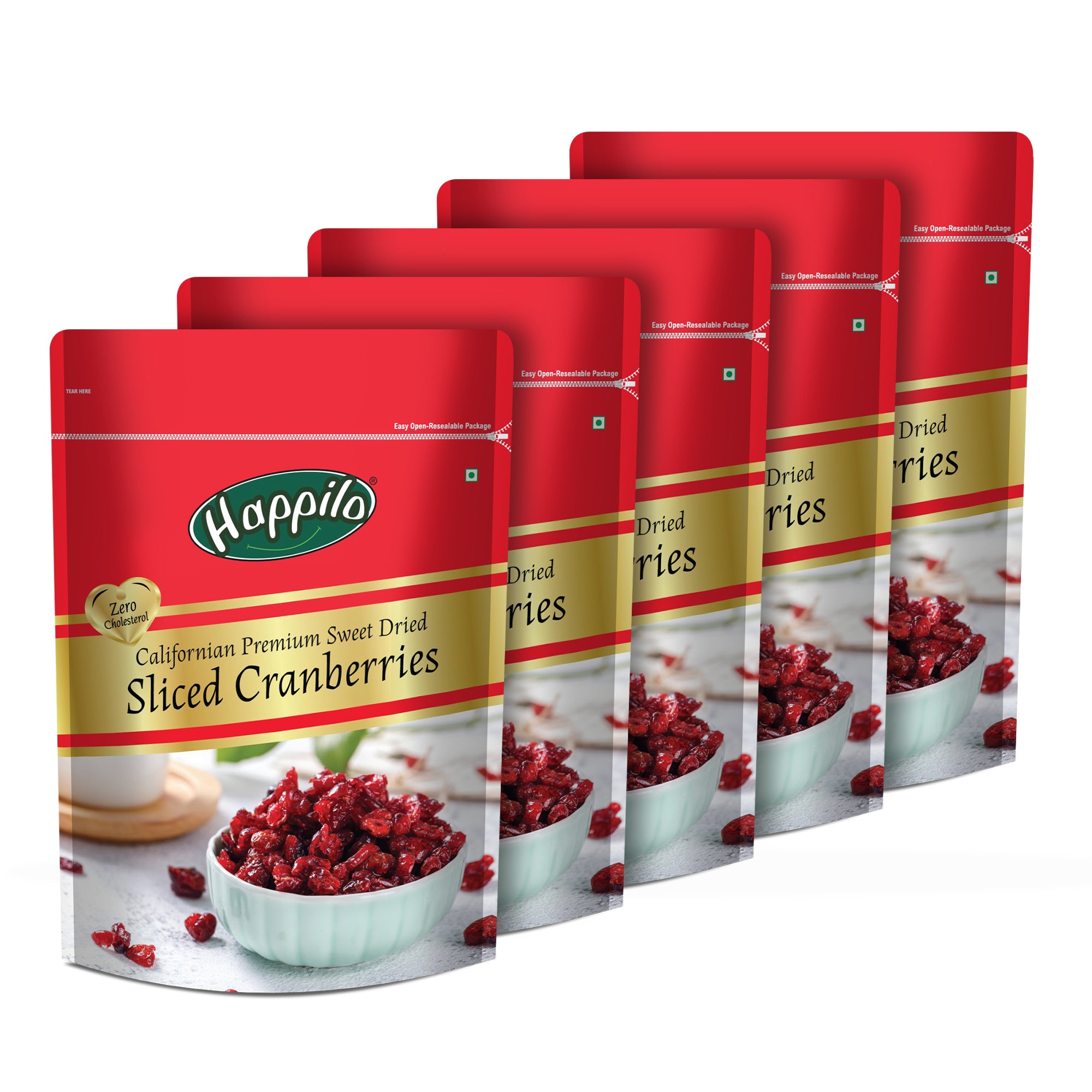 Happilo Premium Californian Sliced Dried Cranberries