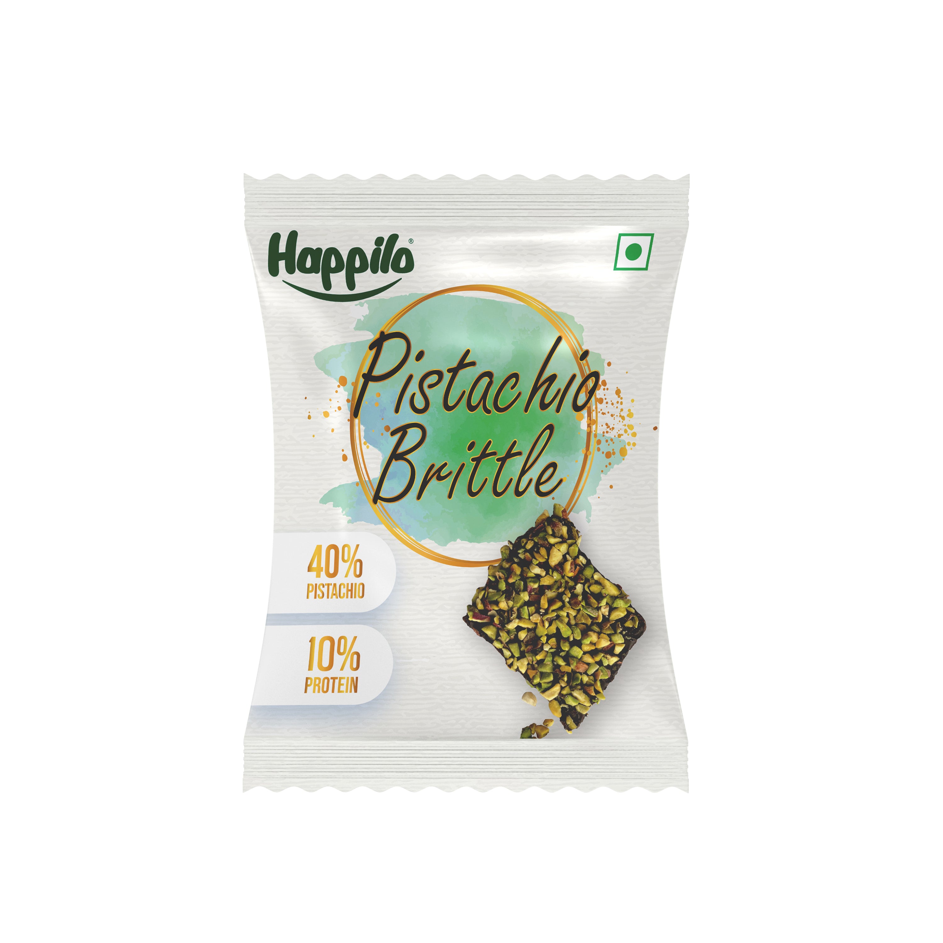 Happilo Premium Assorted Dry Fruit Brittle Celebrations Pack 204g (17gX12) (Almonds, Cashews & Pistachios 4Pcs Each)