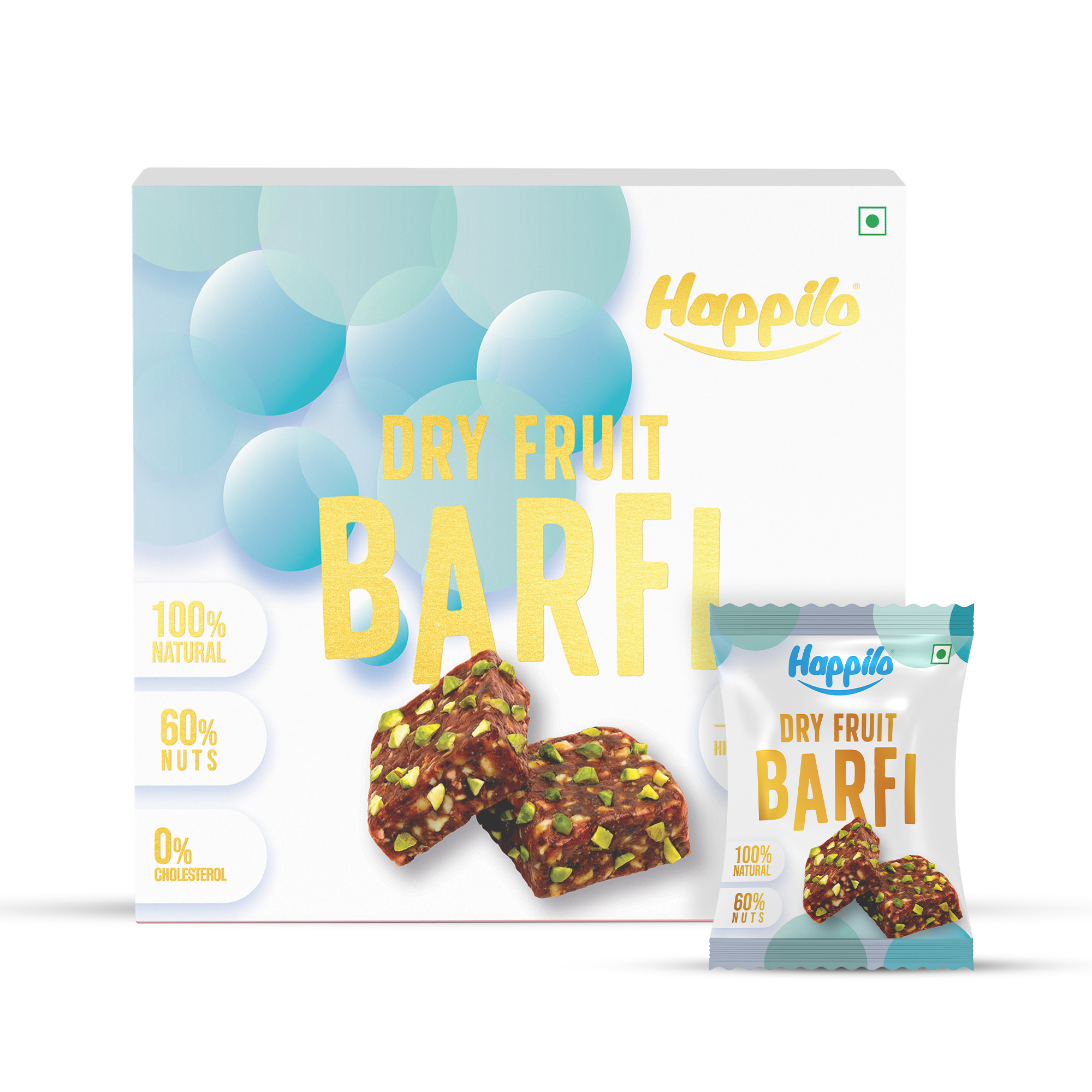 Happilo Premium Dry Fruit Barfi Celebration 200g (20gX10)